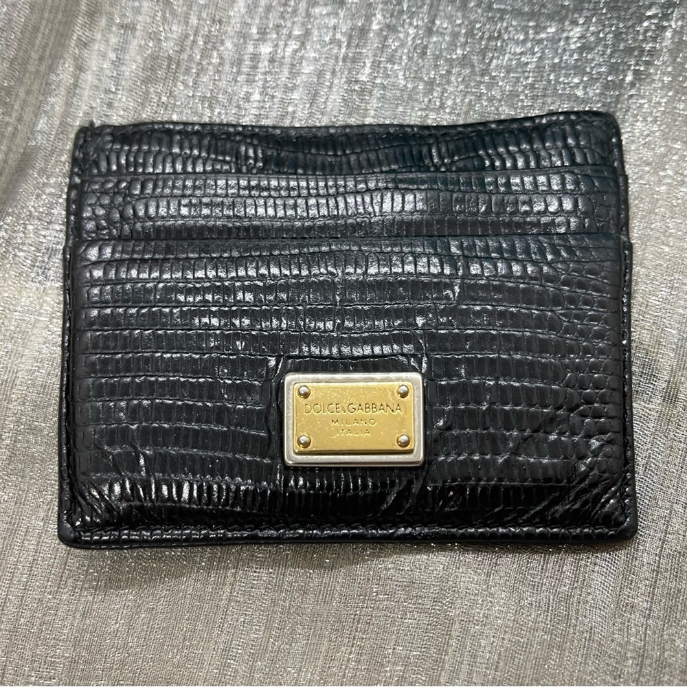 Dolce & Gabbana Leather Card Case Black